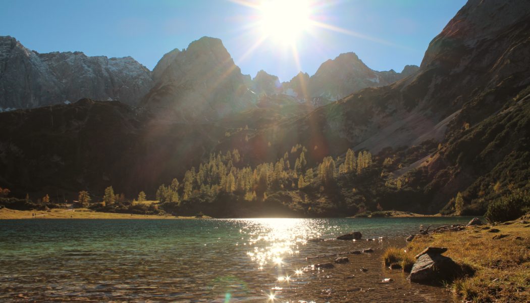Chalet Tannenhof Lermoss Blick zur Zugspitze mit Seebensee paradiesisch Zugspitze mit Seebensee
